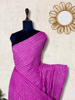 Load image into Gallery viewer, Handblock Printed Silk Cotton Saree -  Cardinal Pink + Swiss White
