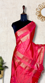 Load image into Gallery viewer, Handwoven Art Silk Saree -   Persian Red
