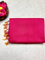 Load image into Gallery viewer, Handwoven Silk Cotton Saree - Persian Rose + Bright Sun
