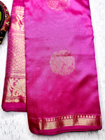 Load image into Gallery viewer, Handwoven Silk Cotton Saree - Persian Rose Pink
