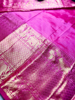 Load image into Gallery viewer, Handwoven Silk Cotton Saree - Persian Rose Pink
