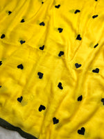 Load image into Gallery viewer, Handcrafted Cotton Saree -Ripe Lemon Yellow +Black
