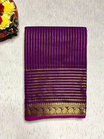 Load image into Gallery viewer, Chettinad Cotton Saree - Grape Violet + Magenta
