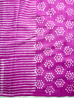 Load image into Gallery viewer, Handblock Printed Silk Cotton Saree -  Cardinal Pink + Swiss White
