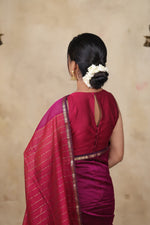 Load image into Gallery viewer, RIYA - Handwoven Silk Cotton Saree - Vivid Violet + Magenta Pink
