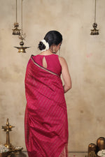 Load image into Gallery viewer, RIYA - Handwoven Silk Cotton Saree - Vivid Violet + Magenta Pink
