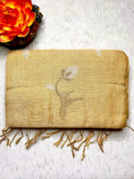 Load image into Gallery viewer, DIVA-Handwoven Metallic Linen Tissue Saree - Sandal Gold
