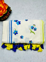Load image into Gallery viewer, Handwoven Cotton Saree - Pearl White
