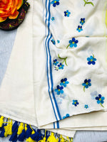 Load image into Gallery viewer, Handwoven Cotton Saree - Pearl White
