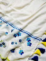 Load image into Gallery viewer, Handwoven Cotton Saree - Pearl White
