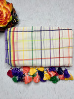 Load image into Gallery viewer, Handwoven Cotton Saree - Aishu Checks
