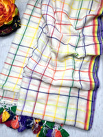 Load image into Gallery viewer, Handwoven Cotton Saree - Aishu Checks

