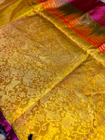 Load image into Gallery viewer, Handwoven Art Silk Saree - Golden Grass + Chestnut
