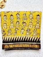 Load image into Gallery viewer, Handblock Printed Kota Doria Saree - Mustard Yellow + Pearl Black
