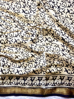 Load image into Gallery viewer, Handblock Printed Silk Cotton Saree -  Vista Cream + Corn Yellow

