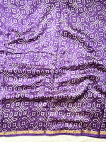 Load image into Gallery viewer, Handblock Printed Silk Cotton Saree - Cinder Black + Trendy Violet
