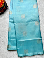 Load image into Gallery viewer, Handwoven Art Silk Saree -  Blizzard Blue + Fuchsia Purple
