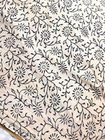 Load image into Gallery viewer, Handcrafted Cotton Saree - Soft Cream + Medium Brown
