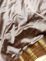 Load image into Gallery viewer, Handwoven Mangalgiri Silk Cotton Saree - Twilight + Gold
