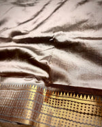 Load image into Gallery viewer, Handwoven Mangalgiri Silk Cotton Saree - Twilight + Gold
