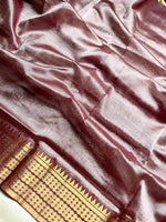 Load image into Gallery viewer, Handwoven Mangalgiri Silk Cotton Saree - Maverick + Gold
