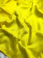 Load image into Gallery viewer, Handwoven Mangalgiri Silk Cotton Saree - Canary Yellow + Swamp Green
