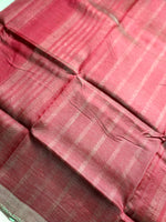 Load image into Gallery viewer, Handwoven Mangalgiri Silk Cotton Saree - Turquiose Green  + Wine Red
