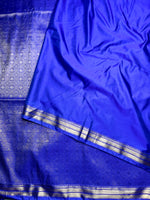 Load image into Gallery viewer, Soft Silk Saree  - Persian Blue + Gold
