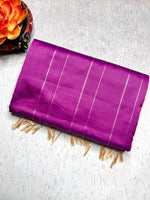 Load image into Gallery viewer, Soft Silk Saree  - Barney Purple + Sandrift
