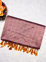 Load image into Gallery viewer, Soft Silk Saree  - Opera Mauve + Yellow Ochre
