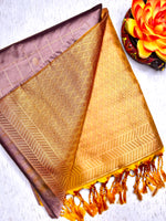 Load image into Gallery viewer, Soft Silk Saree  - Opera Mauve + Yellow Ochre
