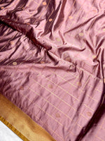 Load image into Gallery viewer, Soft Silk Saree  - Opera Mauve + Yellow Ochre
