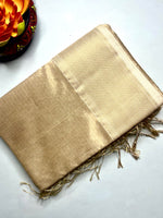 Load image into Gallery viewer, Handwoven Maheshwari Silk Cotton Saree - Royal Golden
