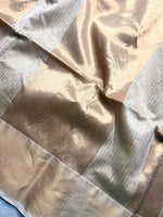 Load image into Gallery viewer, Handwoven Maheshwari Silk Cotton Saree - Royal Golden
