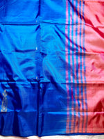 Load image into Gallery viewer, Handwoven Art Silk Saree - Tory Blue  + Hippie Pink
