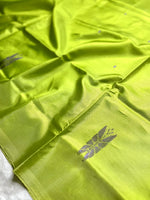 Load image into Gallery viewer, Handwoven Art Silk Saree -  Earls Green +  Lavender Purple
