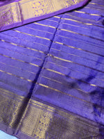 Load image into Gallery viewer, Handwoven Art Silk Saree - Vivid Violet + Persian Indigo
