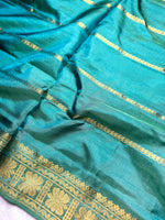 Load image into Gallery viewer, Handwoven Art Silk Saree -  Eastern Blue +  Earls Green
