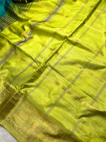 Load image into Gallery viewer, Handwoven Art Silk Saree -  Eastern Blue +  Earls Green
