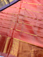 Load image into Gallery viewer, Handwoven Art Silk Saree -  Dusty Gray +  Outrageous Orange
