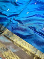 Load image into Gallery viewer, Handwoven Art Silk Saree -  Curious Blue + Persian Red
