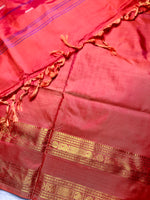 Load image into Gallery viewer, Handwoven Art Silk Saree -   Persian Red

