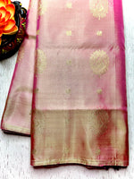 Load image into Gallery viewer, Handwoven Art Silk Saree - Persian Pink +  Suva Gray
