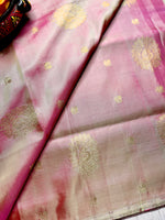 Load image into Gallery viewer, Handwoven Art Silk Saree - Persian Pink +  Suva Gray
