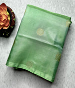 Load image into Gallery viewer, Handwoven Art Silk Saree - Spring Green + Cannon Pink
