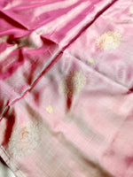 Load image into Gallery viewer, Handwoven Art Silk Saree - Persian Pink +  Suva Gray
