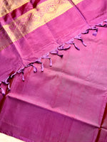 Load image into Gallery viewer, Handwoven Art Silk Saree - Spring Green + Cannon Pink
