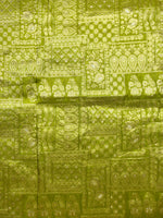 Load image into Gallery viewer, Handwoven silk cotton saree - Bold Green Yellow
