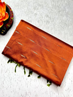 Load image into Gallery viewer, Soft Silk Saree  -  Rust Orange + Turtle Green

