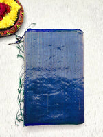 Load image into Gallery viewer, Handwoven Maheshwari Silk Cotton Saree - Cobalt Blue
